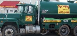McKim Construction septic tank